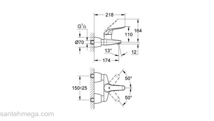 Смеситель для раковины GROHE Euroeco Special 32777000. Фото