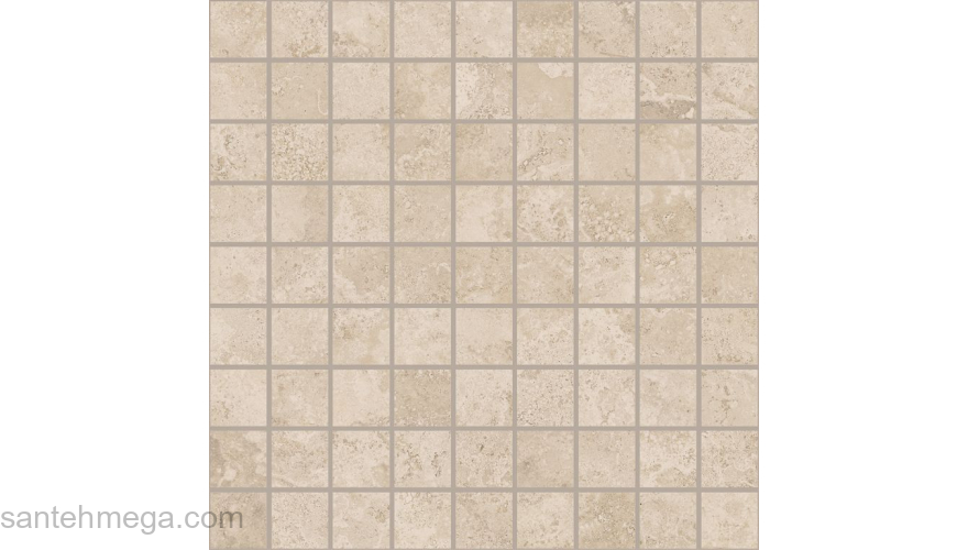 COLISEUMGRES 610080000187 Керамический гранит Вставка Сиена 300х300 белый мозаика. Фото