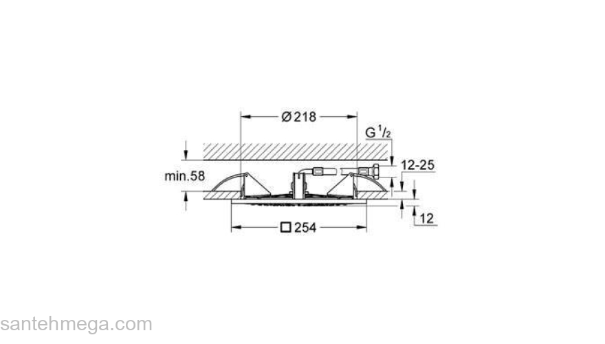 Верхний душ GROHE Rainshower F 27467000. Фото