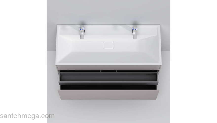 База под раковину подвесная 120 см, 3 ящика, элегантный серый AM.PM Inspire 2.0 M50AFHX1203EGM. Фото