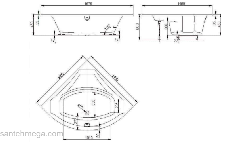 Ванна акриловая VAGNERPLAST Veronela corner 140 VPBA140VEA3X-01. Фото