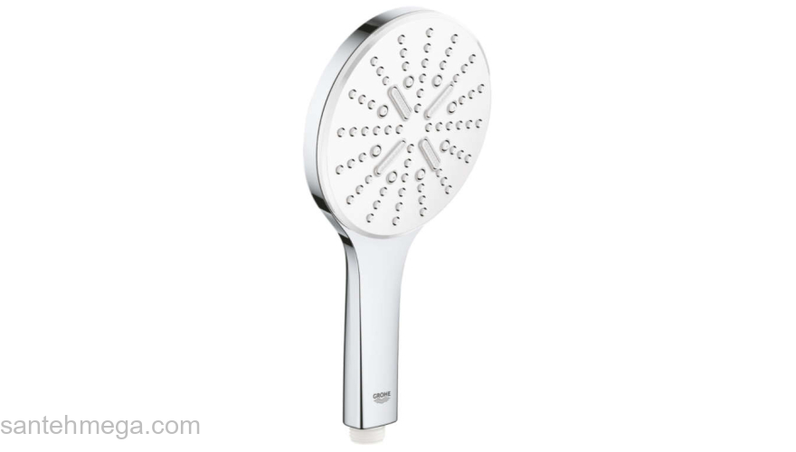 GROHE Душевая лейка Grohe Rainshower SmartActive 26574LS0 белая луна. Фото