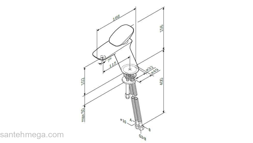 Смеситель для раковины AM.PM Spirit 2.0 F70A02100. Фото