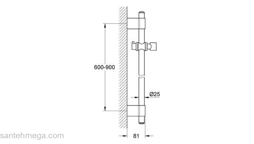 Душевая штанга GROHE Rainshower 28819001 900 мм. Фото