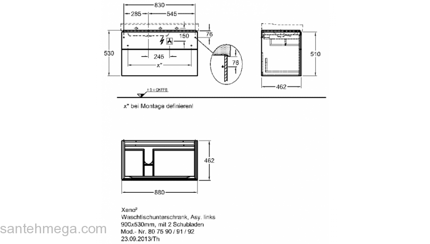 Тумба под раковину KERAMAG Xeno² 807591000. Фото