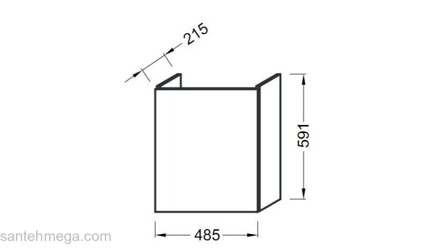 Тумба под раковину подвесная JACOB DELAFON Odeon Up 50 EB863RU-J5. Фото