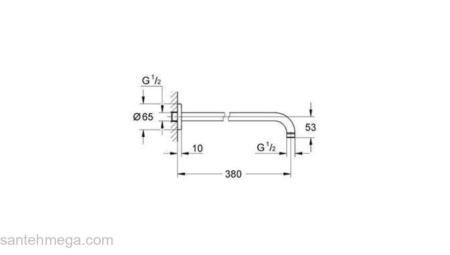 Душевой кронштейн GROHE Rainshower 28361000. Фото