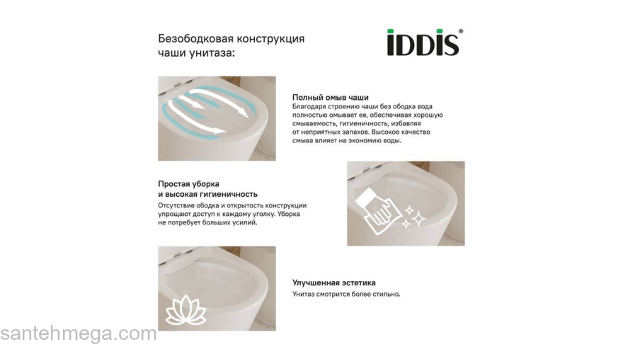 Унитаз-компакт безободковый Calipso Rimless IDDIS CALRDSEi24. Фото