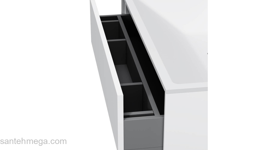 База под раковину подвесная 80 см, 3 ящика, белый матовый AM.PM Inspire 2.0 M50AFHX0803WM. Фото