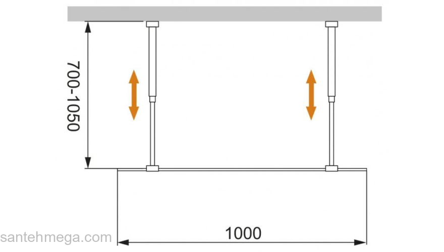 Душевая перегородка CEZARES Liberta LIBERTA-L-2-100-BR-Cr