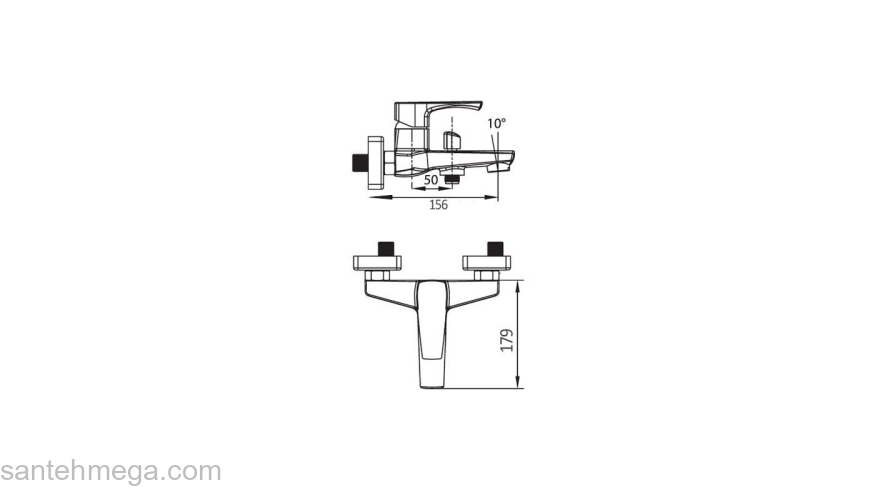 Смеситель для ванны MILARDO Labrador LABSB00M02. Фото