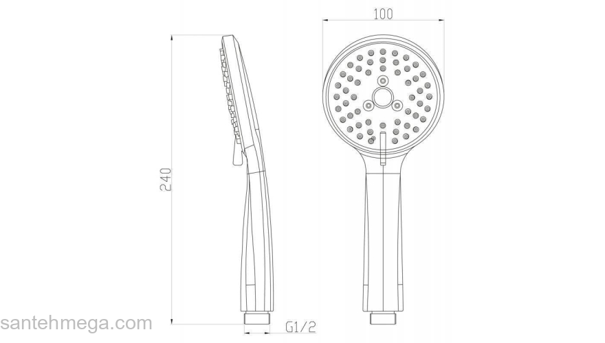 Ручной душ BELBAGNO Nova BB-D1C4. Фото