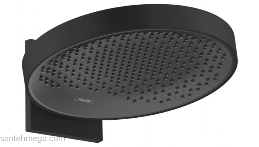 Верхний душ Hansgrohe Rainfinity 360 1jet с настенным креплением 26230670, матовый черный. Фото
