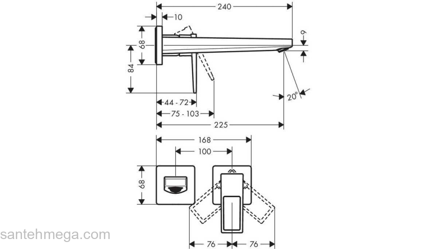 Смеситель для раковины Hansgrohe Metropol 74526000. Фото