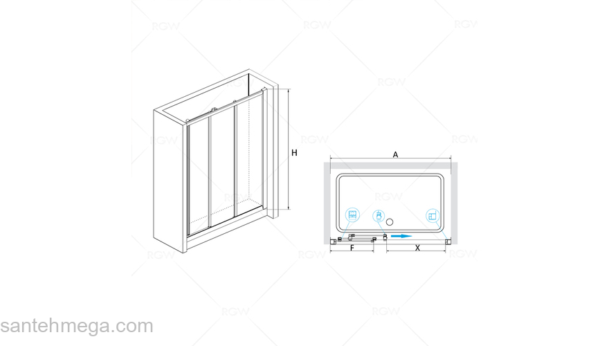 Душевая дверь RGW CLASSIC CL-11 04091110-11 110 см. Фото
