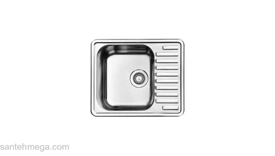 Мойка с сифоном арт. S11UPS0i84 нерж. сталь полир. 585*485 Strit S IDDIS STR58PDi77S. Фото