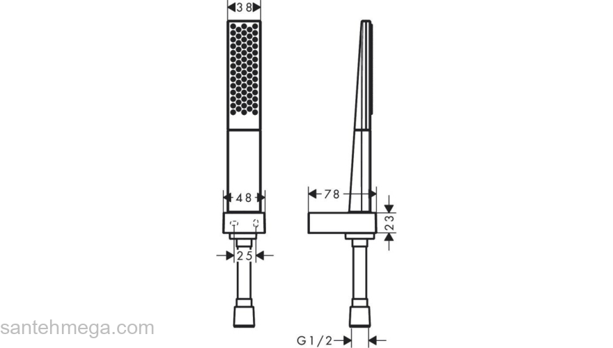 Душевой набор Hansgrohe Rainfinity 100 1jet 26856000. Фото