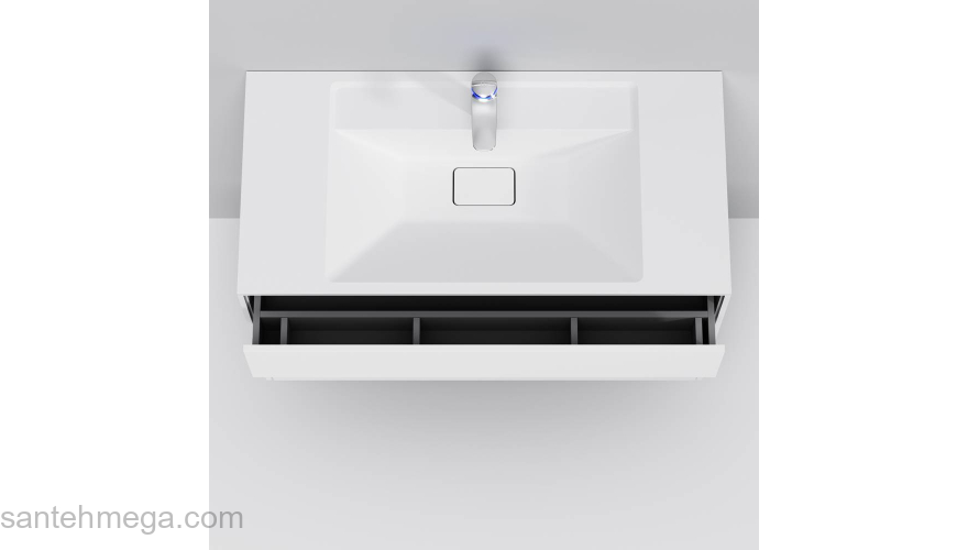 База под раковину подвесная 100 см, 3 ящика, белый матовый AM.PM Inspire 2.0 M50AFHX1003WM. Фото