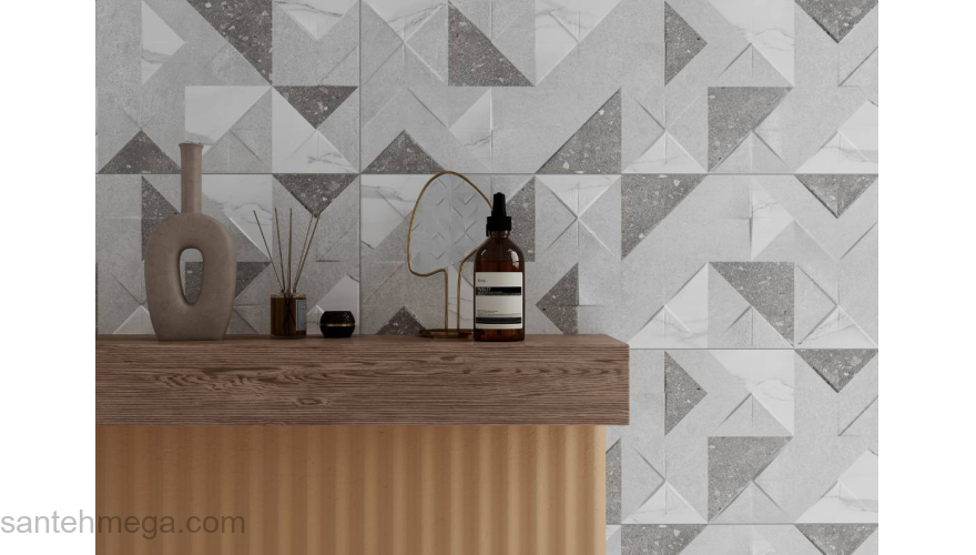 Gracia Ceramica 010100001306 Плитка облицовочная Origami 300х900 grey 01. Фото