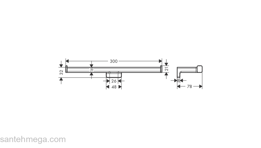 Держатель для запасных рулонов Hansgrohe AddStoris 41748340 шлифованный черный хром для ванной комнаты. Фото