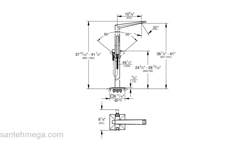 GROHE 23119000 Allure Brilliant Смеситель для ванны. Фото