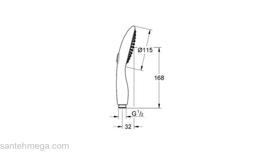 Ручной душ GROHE Power & Soul 27671000. Фото