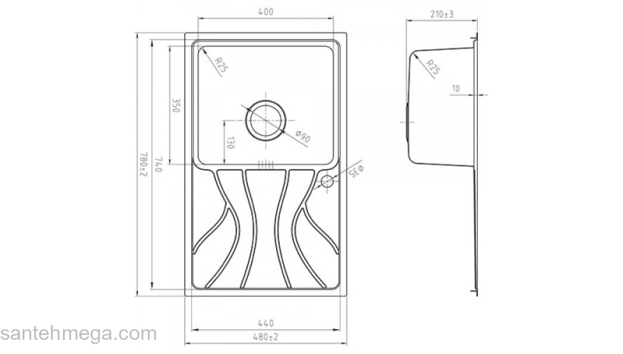 Кухонная мойка IDDIS Reeva REE78SLi77K. Фото