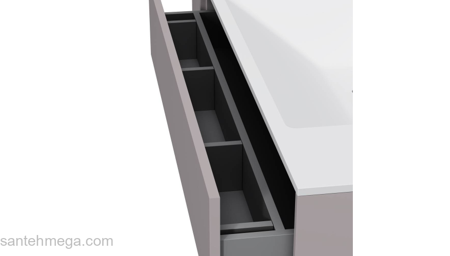 База под раковину подвесная 100 см, 3 ящика, элегантный серый AM.PM Inspire 2.0 M50AFHX1003EGM. Фото