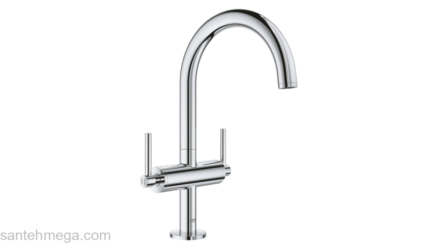 GROHE 21022003 Atrio New Смеситель двухвентильный для раковины на 1 отверстие, рукоятки-рычаги, размер L. Фото