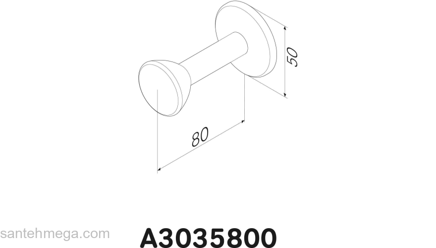 Крючок для халата AM.PM Sensation A3035800 для ванной комнаты. Фото