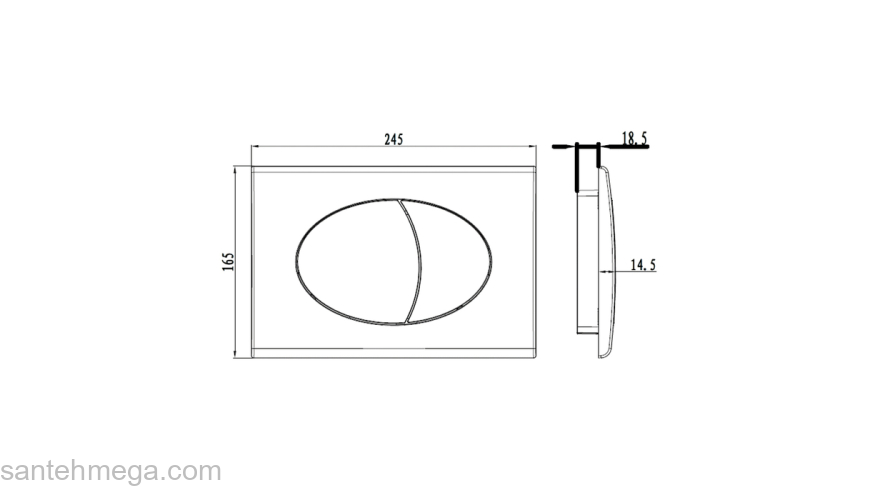 Клавиша смыва IDDIS Unifix UNI11CHI77. Фото