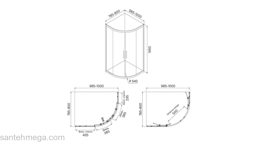 Душевой угол 100х80х195 Zodiac IDDIS ZOD6CR8i23. Фото