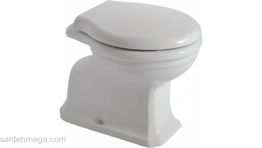 Унитаз напольный CERAMICA GLOBO SPA Paestum Vasi e Bidet 51.37 PA002.BI (слив в стену). Фото