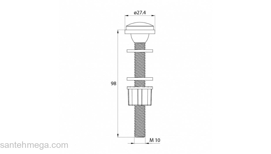 Арматура смывная IDDIS 2-ур н/п тип B F012400-02K. Фото