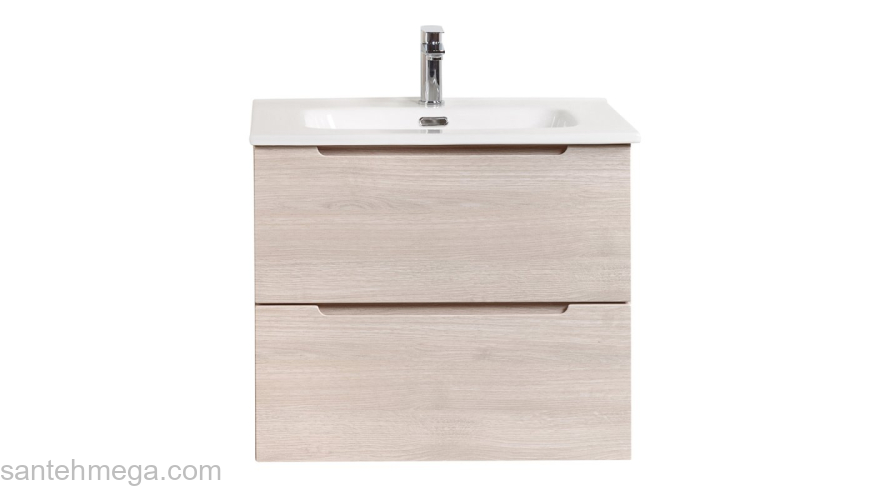 Тумба под раковину подвесная BELBAGNO ETNA-700-2C-SO-RG-P Rovere Grigio. Фото