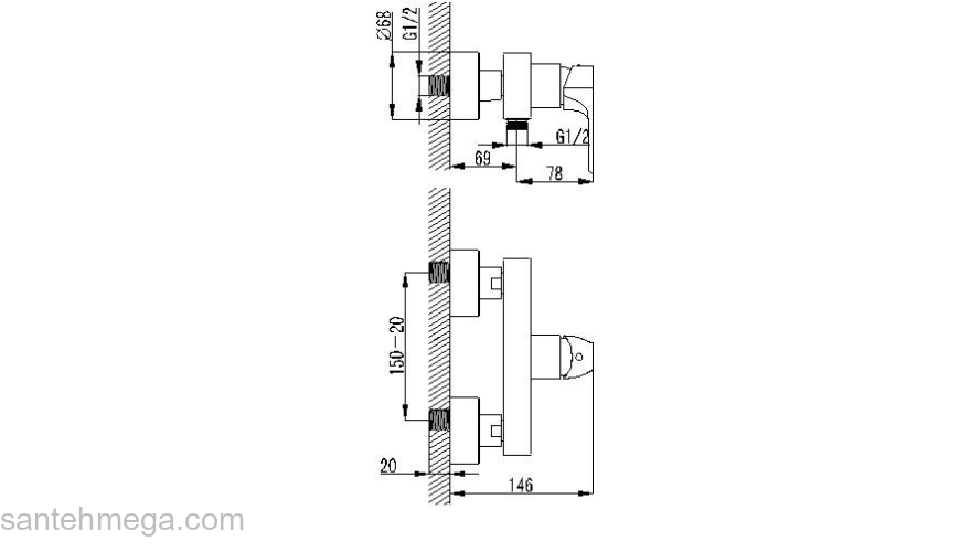 Смеситель для душа BERHOLM Spark SPASB00B03. Фото