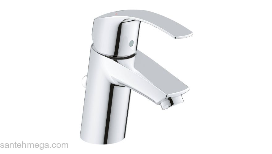 GROHE 33265002 Eurosmart 2015 Смеситель однорычажный для раковины со сливным гарнитуром, S-size. Фото