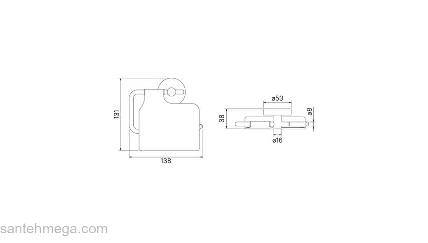 Держатель для туалетной бумаги с крышкой сплав металлов Sena IDDIS SENSSC0i43 для ванной комнаты. Фото