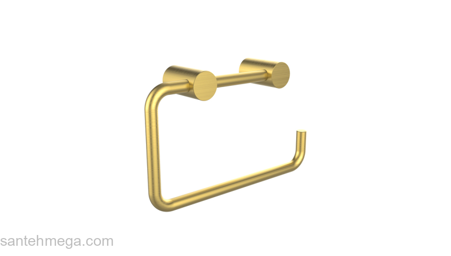 Держатель для туалетной бумаги без крышки сплав металлов Petite матовое золото IDDIS PETG000i43 для ванной комнаты. Фото