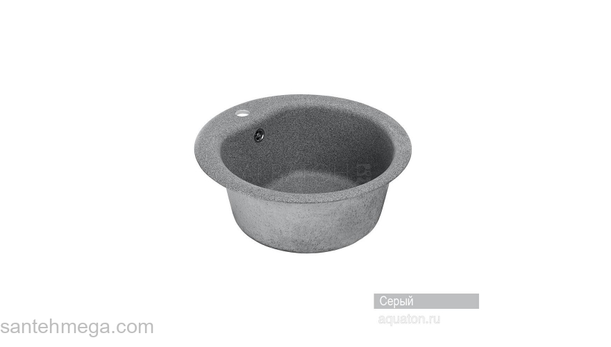 Мойка для кухни Акватон Мида круглая серая 1A712732MD230. Фото