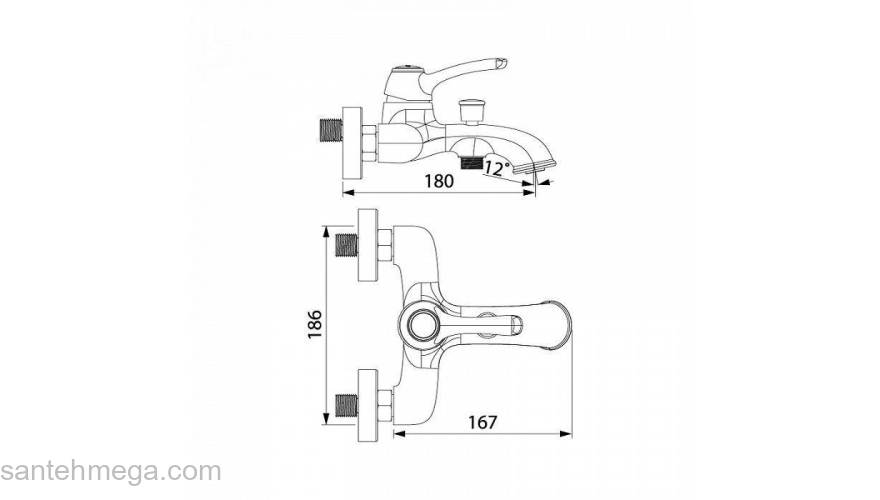 Смеситель для ванны Oldie IDDIS OLDBR00i02. Фото