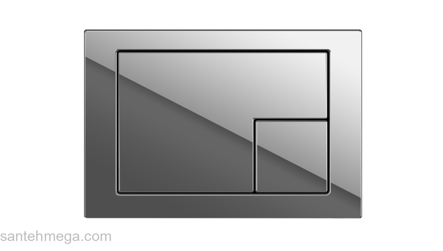 CERSANIT КНОПКА CORNER ПЛАСТИК ХРОМ ГЛЯНЦЕВЫЙ  A64108. Фото
