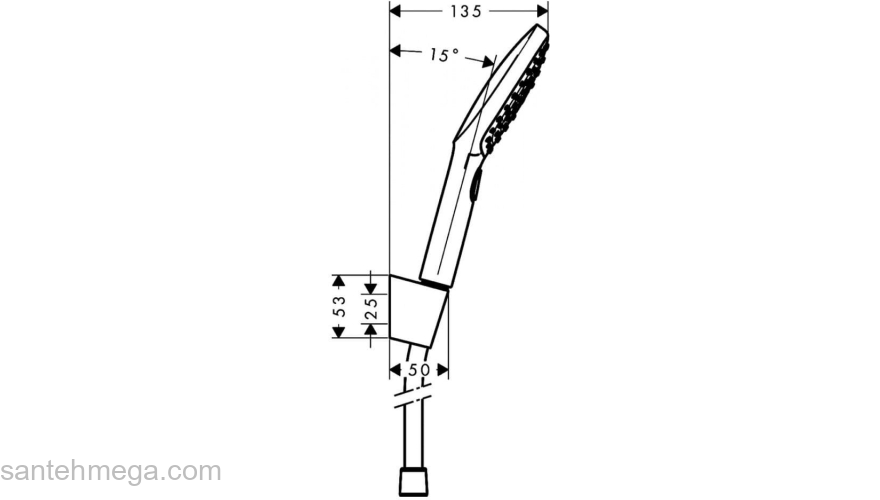 Душевой набор Hansgrohe Raindance Select E 120 3 jet 26720400. Фото