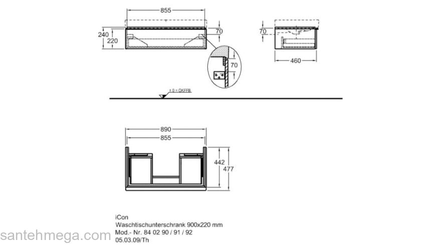 Тумба под раковину KERAMAG Icon 840290000. Фото