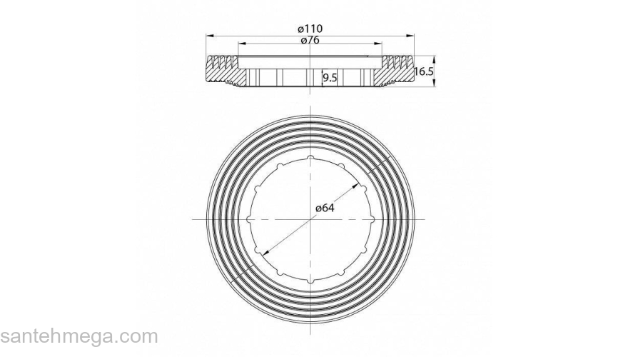 Арматура смывная IDDIS 2-ур н/п тип B F012400-02K. Фото
