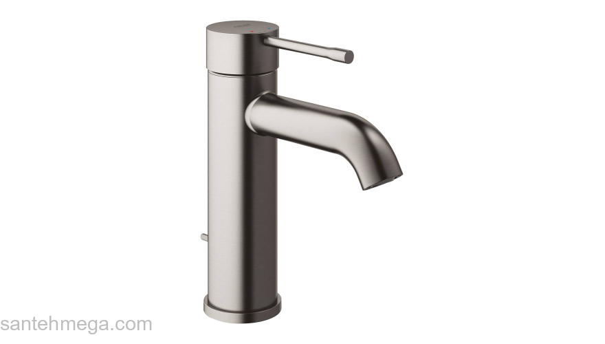 GROHE 23589AL1 Essence New Смеситель для раковины S-Size II, сливной гарнитур, цвет: темный гарфит, матовый. Фото