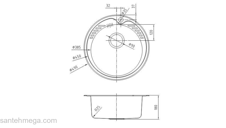 Кухонная мойка IDDIS Suno SUN49S0i77K. Фото