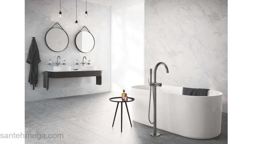 GROHE 32647AL3 Atrio New Смеситель однорычажный для свободностоящих раковин, размер XL, Графит. Фото