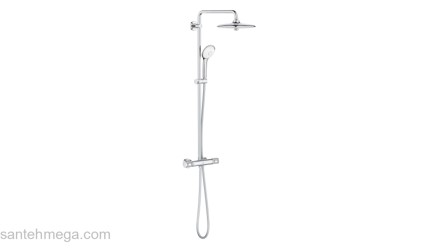 GROHE 27615002 Euphoria 260 Душевая система с термостатом для душа, 9.5 л/мин, хром (замена 27615001). Фото