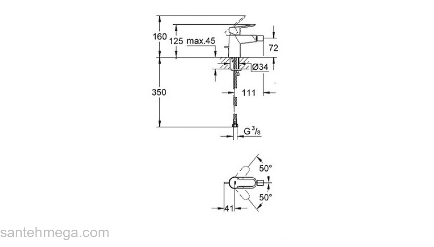 Смеситель для биде GROHE BauEdge 23331000. Фото